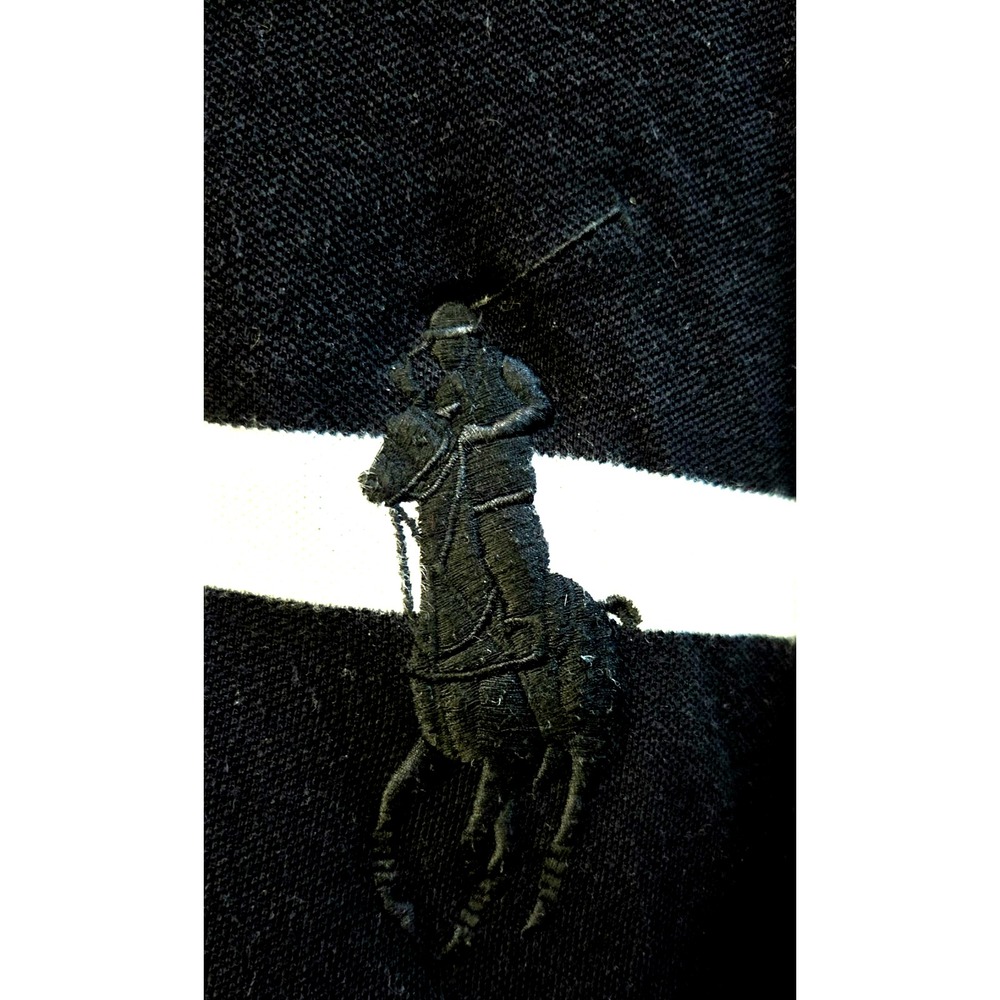 POLO by Ralph Lauren Big Pony Rugby Polo 3XB Striped Black/White S Sleeve Shirt - Picture 9 of 12